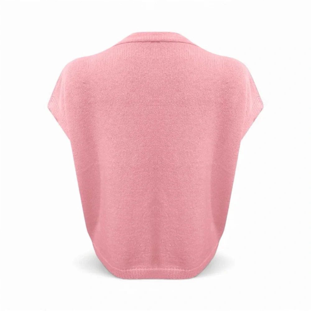 Elegant Pink Women's baby soft SZ L oversized cropped batwing Cardigan by Fsajga
